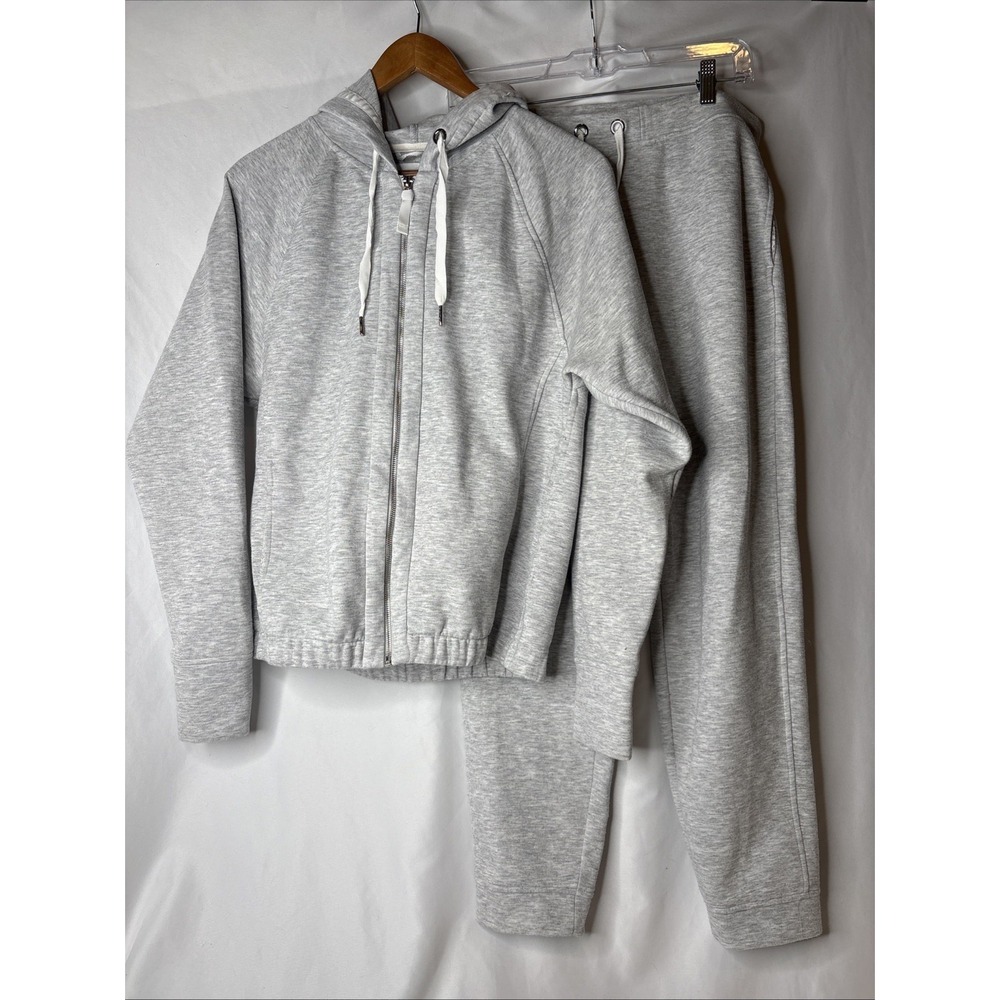 Victoria Sport Heather Gray Small Full Zip Hoodie & Med Joggers Loungewear Set